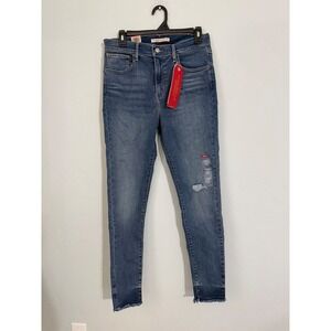 Levi's 720 High Rise Super Skinny Jeans Distressed Medium Wash W30 L30